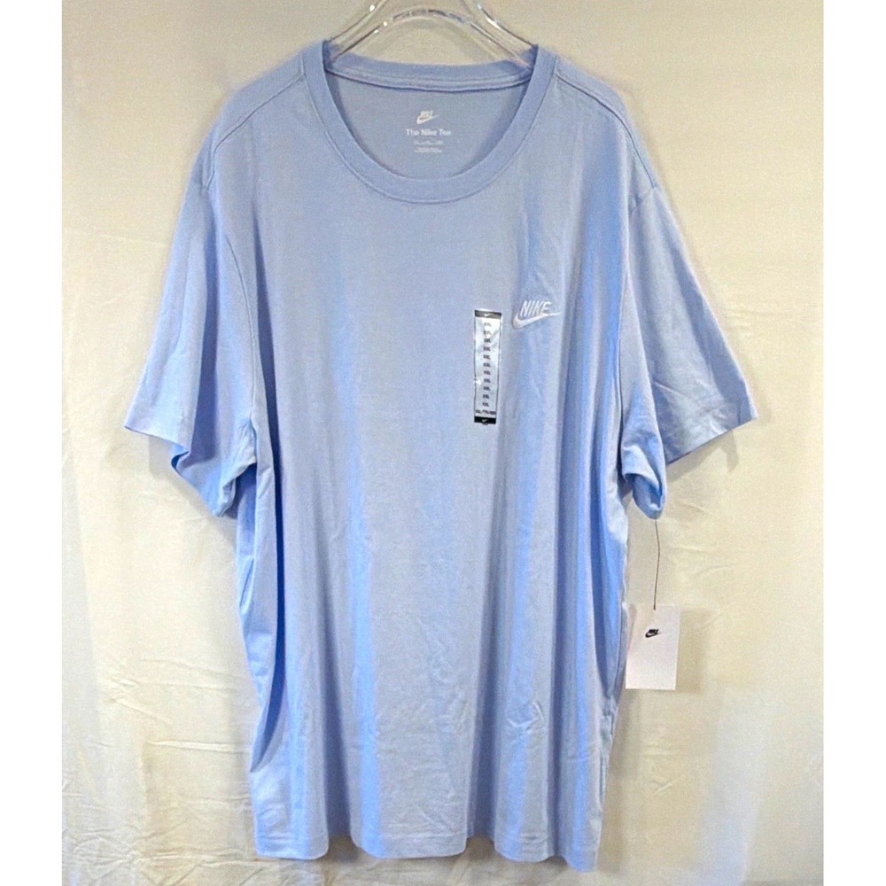 Nike The Nike Tee Mens 2XL Blue Cotton Jersey Crew Neck Logo T-Shirt NWT